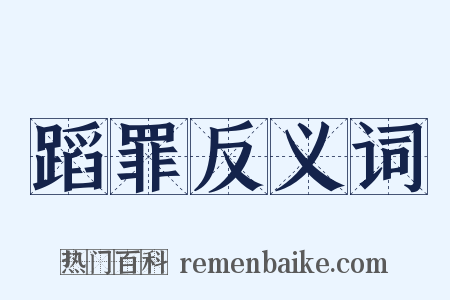 蹈罪反义词是什么意思的图片